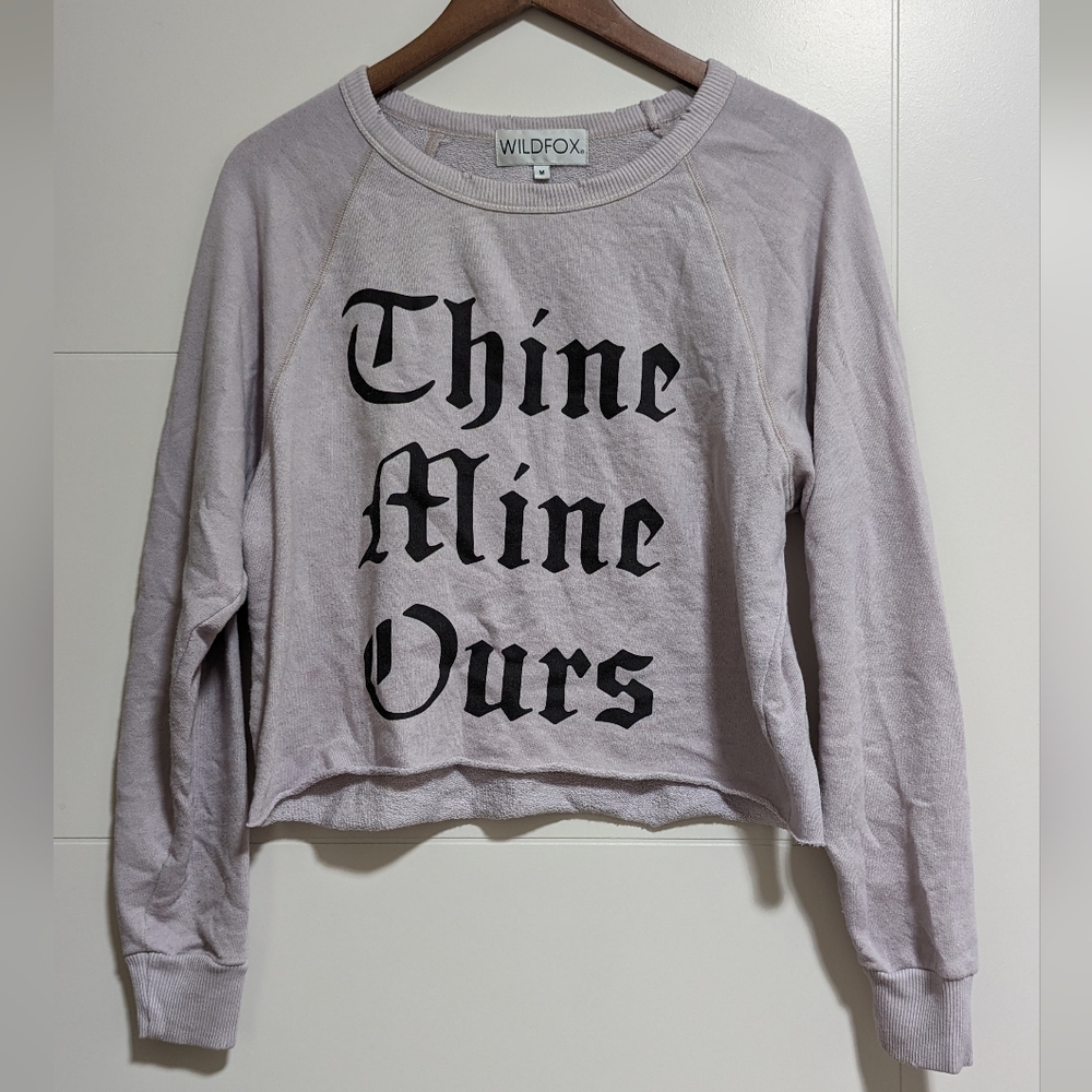 Wildfox Lavender Cropped Sweatshirt in size Medium